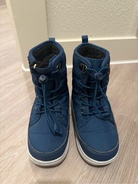 Weatherproof Insulated Kids Blue Insulated Snow Boots